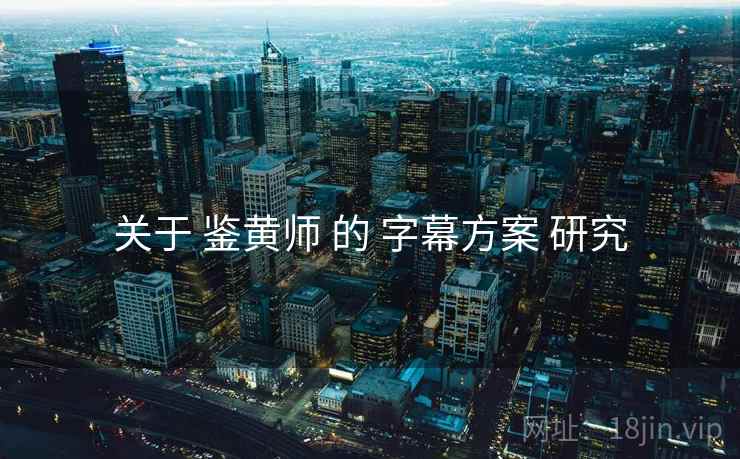 关于 鉴黄师 的 字幕方案 研究