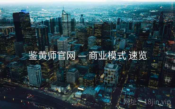 鉴黄师官网 — 商业模式 速览