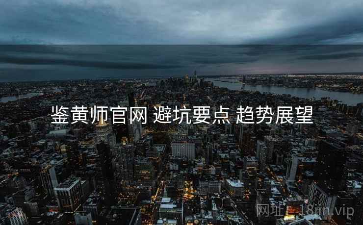 鉴黄师官网 避坑要点 趋势展望