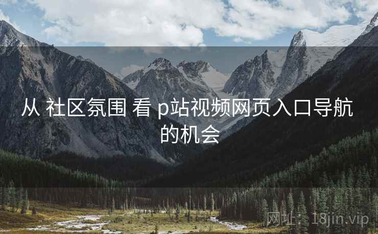 从 社区氛围 看 p站视频网页入口导航 的机会